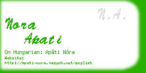 nora apati business card